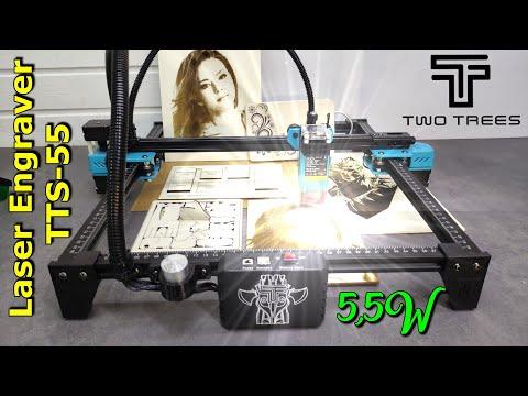Twotrees TTS-55 Laser Engraver with 5,5 W Optical Output Under $300- unbox, assemble and test - TwoTrees Official Shop